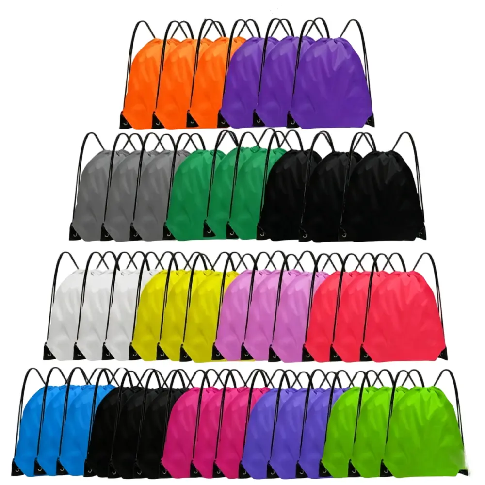 Drawstring Backpack Bulk 42 Pcs String Backpack Drawstring Bags  Bag Sackpack for Men Women Gym  13 Colors