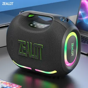 120W【ZEALOT】24000mAh/LIMITED/OFFERS Portable Speaker Bluetooth Speaker Party Speaker Waterproof IPX6 RGB Lights Power Bank TWS supports TWS pairing/USB/TF/AUX/BT smartphones. Ideal choice for family/car/Pool Party/BBQ/camping/gift giving