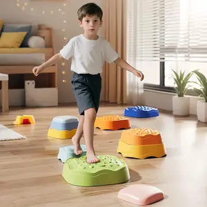 A Vibrant Multicolored Balance Board Designed for Children, Enhancing Coordination And Sensory Skills. It Features a Non-Slip Surface Suitable for Indoor And Outdoor Play, Durable for Fitness, Perfect for Home Decor And Holiday Gifts