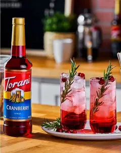 Torani - Cranberry Syrup for Soda, Coffee, Water and other beverage flavor soda bar syrup quench it