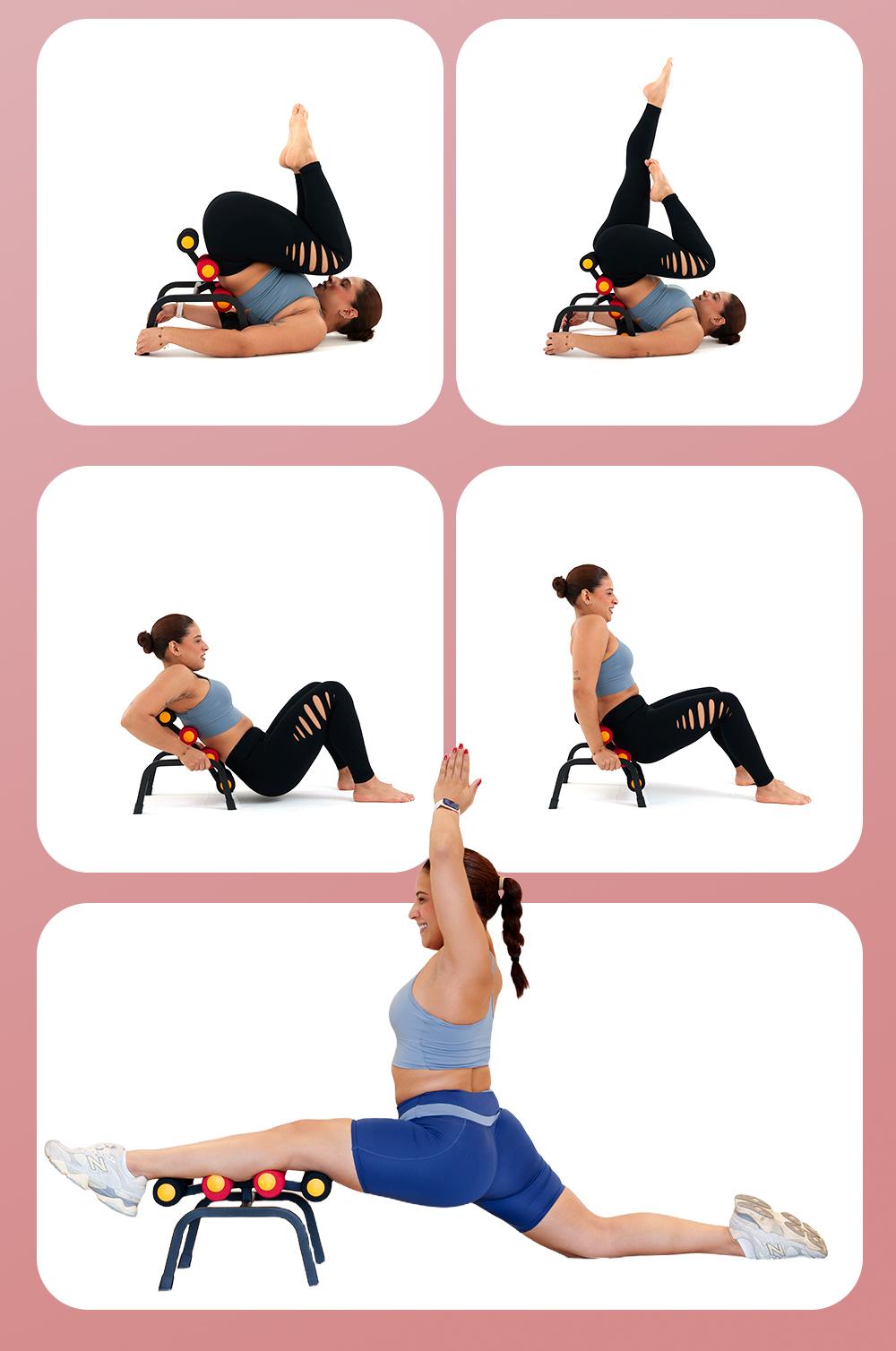 Magic BB Compact Mini Inversion Table Back Stretcher Machine, Easy Inversion Trainer for Back Stretch & Relaxation, Full Body Stretch Machine, Fitness Equipment for Home Gym, Portable Home Workout Equipment for Office Workers & Women summerwins