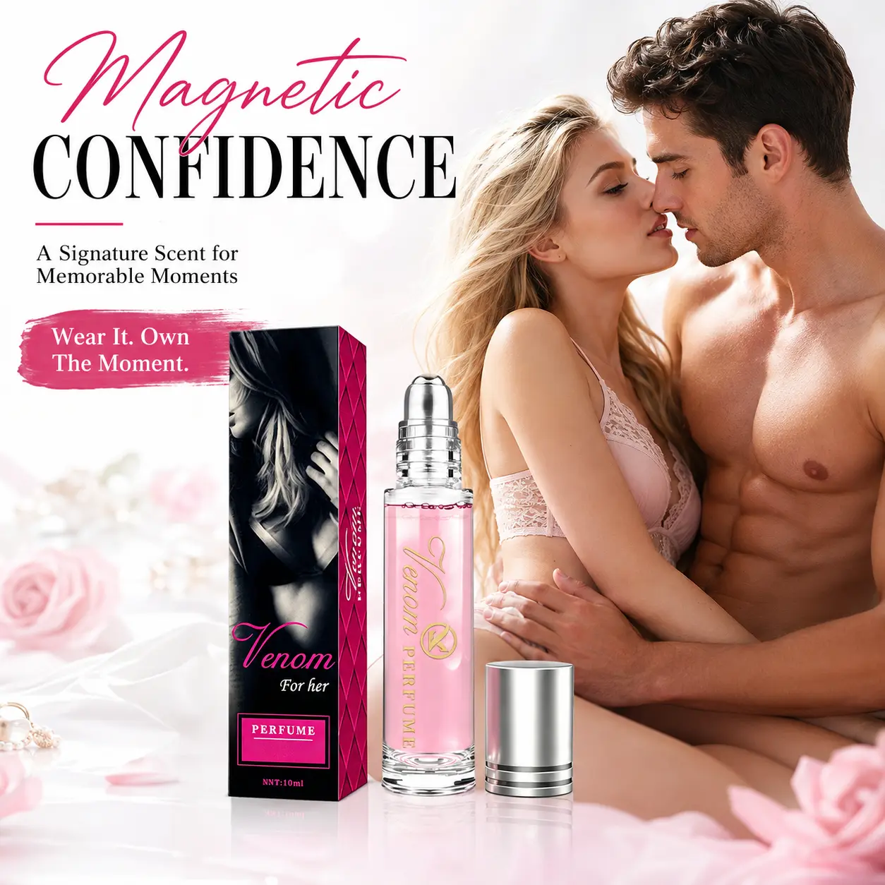 Hot Seller Pheromone Roll On Perfume Oil for Women 3pcs 10ml Long Lasting 24H Floral Scent Eau de Parfum with Rose Peony Jasmine Musk Amber Sandalwood for Date Night Daily Wear Travel Size Christmas Gift for Her Girlfriend Wife, Women Perfumes, Edp, Long,