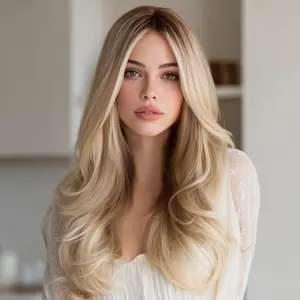 SMILCO/24-inch | Ombre Gold Loose Wave without Bangs | SM279-4