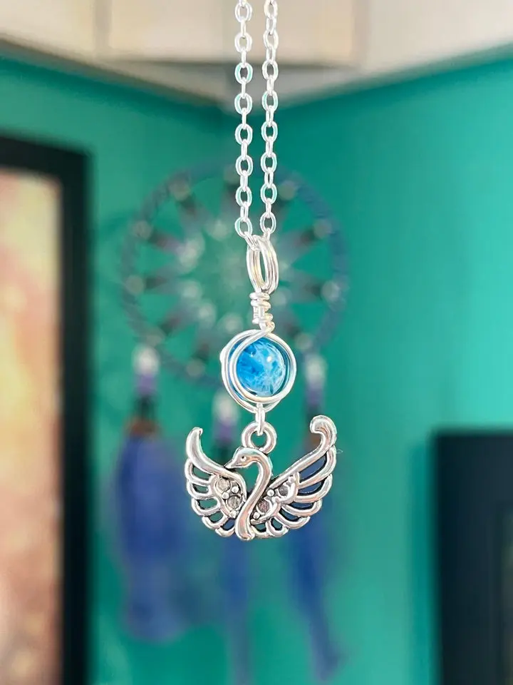 Saraswati Devotional Charm – Goddess-Inspired Crystal Necklaces | Altar Talisman | Traveling Altars for Daily Connection & Devotion