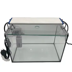 Glass Fish Tank Goldfish Tank Living Room Office Desk Black Coated Right Angle Tempered Ecological Aquascape Low Maintenance Small Hamster