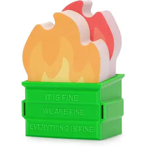 Dumpster Fire Sticky Notes Set, 350 Sheets Funny Sticky  It Notes for Work and Office, Dumpster Fire Desk Accessories for Coworkers   Christmas Birthdays (Garbage Can Set)