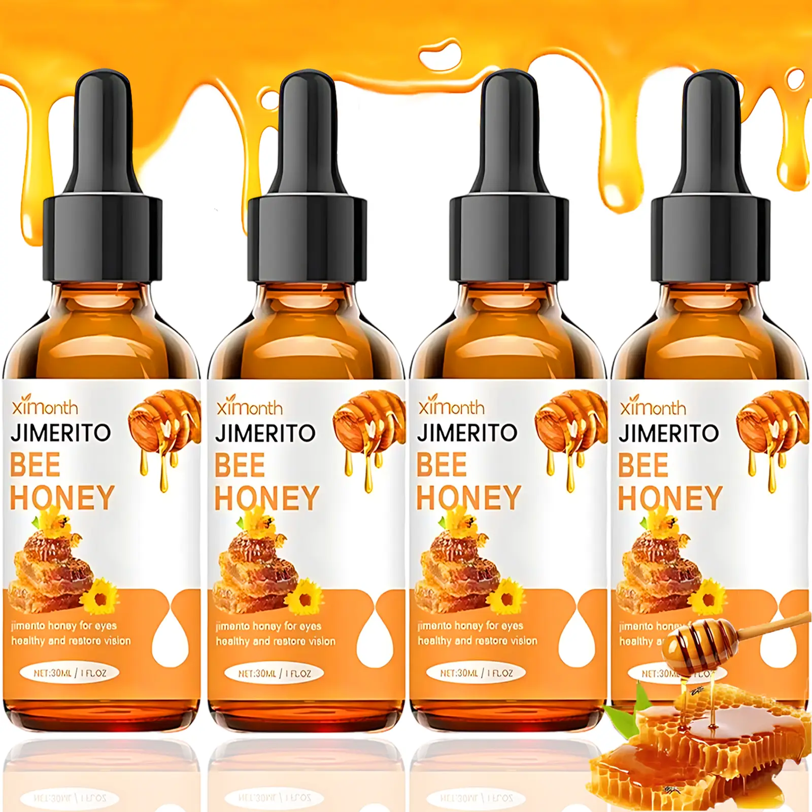 Genuine Honey Eye Cleansing Serum, Honey Eye Care Serum, Eye Cream, Eye Essence, Effective Within 7 Days Skincare Comfort Bee Honey Eye Soothing Lotio