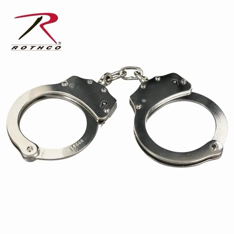 Rothco Professional Detective Handcuffs - Collector's Edition Plain Wrist Cuffs, High-Quality Costume Accessory for Display or Unique Gifting, "Not for Official Use"