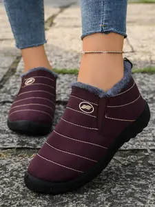 Comfortable Warm Cotton Shoes with Thick Lining, Lightweight Snow Boots, Old Beijing Casual Sneakers, Winter Footwear for Men and Women