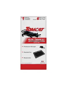 Tomcat Glue Traps Mouse Size with Eugenol for Enhanced Stickiness Professional Strength Pesticide-Free Ready-to-Use 6 Traps