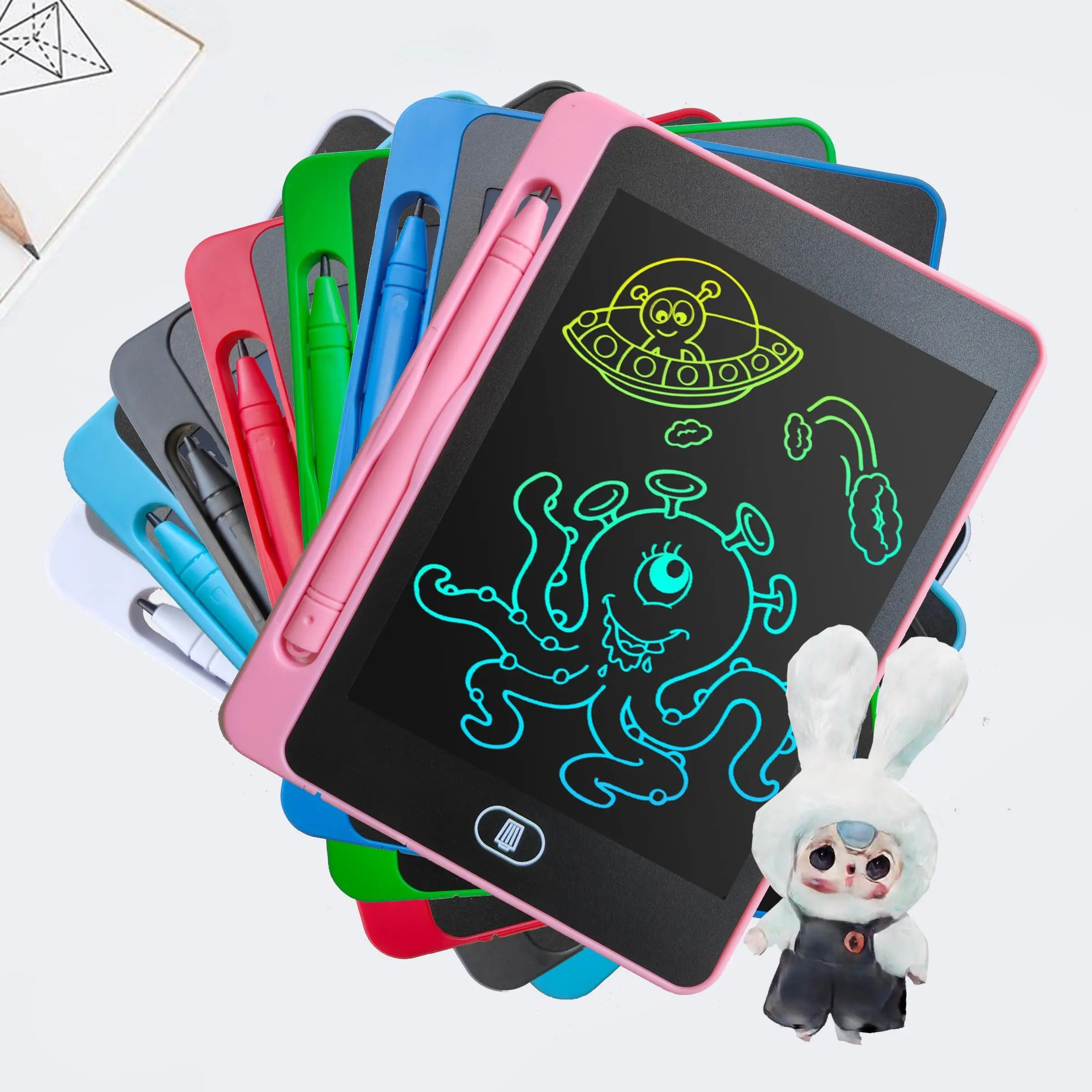 LCD Writing Tablet for Kids, 12pcs/set Colorful Doodle Board Drawing Tablet, Educational Toys for Children, Birthday Gift