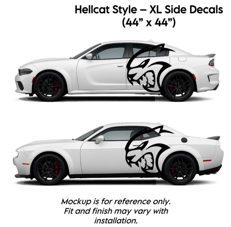 Hellcat Style Side Decals - Premium Vinyl Graphics Kit