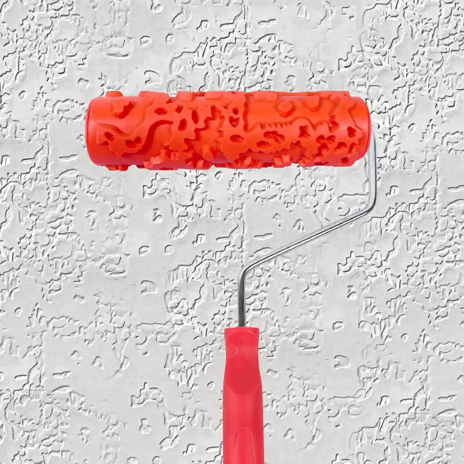 7"DIY Patterned Paint Roller| Decorative Art Texture Roller| Eing Texture Rubber Roller Painting Supplies| Pattern Art Texture Tools for Household Wall Painting (BK323R)