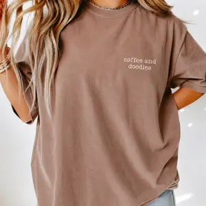 Comfort Colors Coffee and Doodles Shirt, Doodle Mom Tshirt, Funny Doodle Shirt, Doodle Dog Gift, Doodle Mama Shirt, Doodle Owner Gift - Ahri Clothing