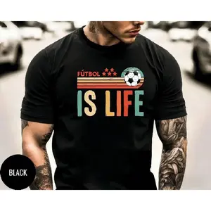 Futbol Is Life Vintage T-Shirt, Funny Soccer Lover Tee，Soccer Obsessed? This "Fútbol Is Life" Tee Is Your New Uniform