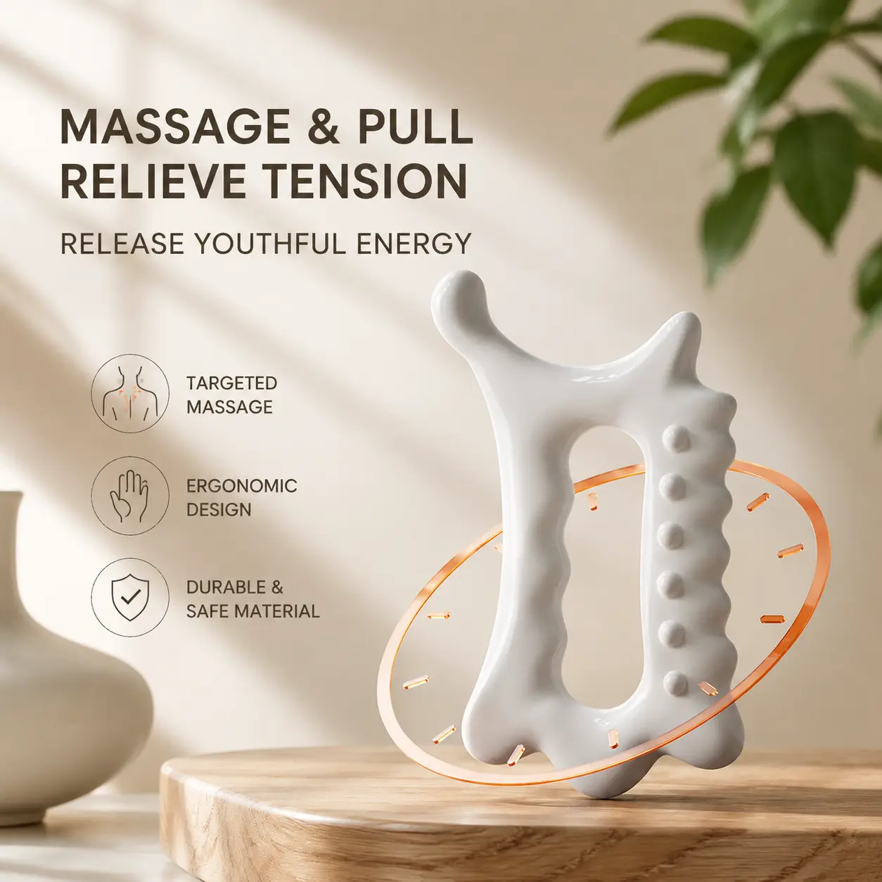 Facial massage stick and body massage tools, suitable for the face, neck, and legs--lymphatic drainage, muscle relaxation, and beauty care