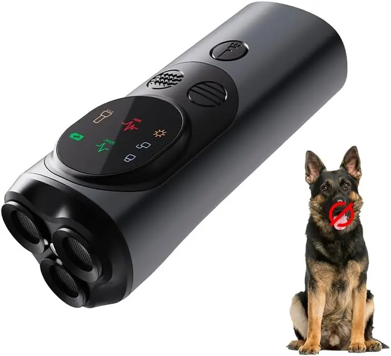 Dog Bark Deterrent Device, Ultrasonic Dog Training Tool, 3X Head anti Barking Device for Dogs Barking Silencer, Modes & LED Light Portable Bark Stopper Indoor & Outdoor, Ltd Dongguan 123 Pet Products Co., Ltd
