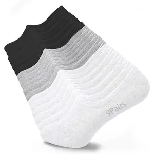 9 Pairs No Show Socks Womens, Low Cut No Show Socks Size 6-10, 3 Colors Flat Socks for Women