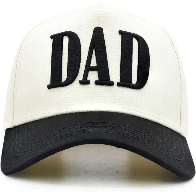 Men's Vintage 2-Tone Durable 3D Stitch Breathable Adjustable Stylish Dad Hats - Ball Caps, Casual Hats with Funny Fatherhood Graphic Slogans, Ideal New Dad Gifts for Husbands on Father’s Day or Birthdays from Kids, Suitable for Beach Use