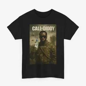 Call of Diddy - Funny Diddy Baby Oil Meme  Cotton Shirt, 90s Graphic Tee Streetwear star 15X W03