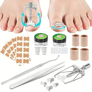 Professional Ingrown Toenail Tool Set, Ingrown Toenail Corrector Patch, Ingrown Toenail Lifter, Ingrown Toenail Corrector Strip Brace, Tweezers, Ingrown Toenail Corrector, Ingrown Toenail Wire Fixer, Toenail Protectors Pedicure, Tool Set