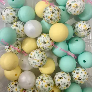15 mm silicone beadsmix pattern beads