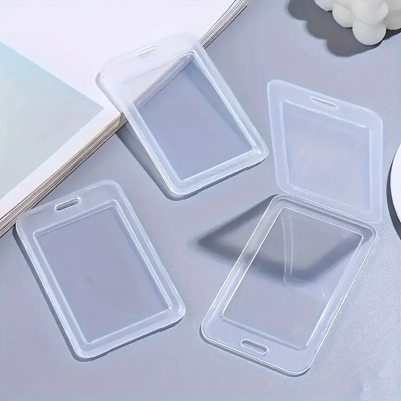5pcs Waterproof Clear ID Badge Case: Protect Your Bank Credit Cards & IDs From Damage!