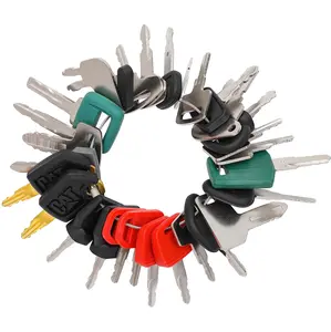 31 Heavy Construction Equipment Key Set fits Cat, JD, Case, Komatsu, Hyster, Kubota, JCB, Bobcat, Daewoo, JLG, Toyota & More