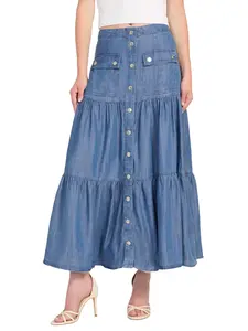 GUESS Female Eco Denim Maxi Skirt