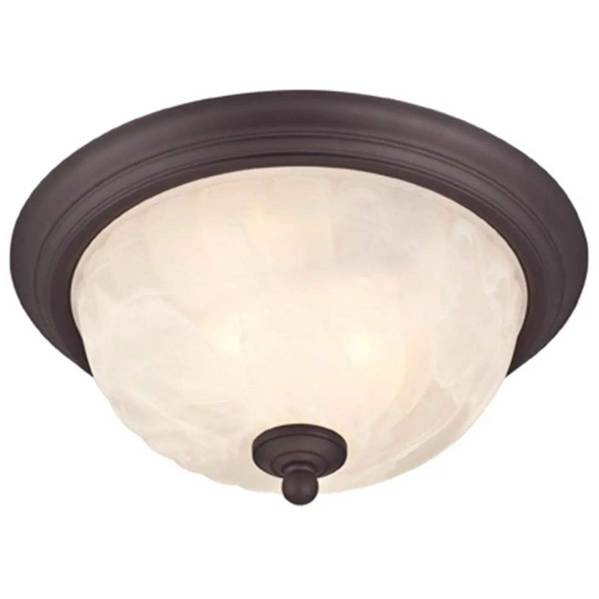 Westinghouse 62309 Outdoor 2-Light Oil Rubbed Bronze Flush-Mount Ceiling Fixture, Steel Frame with Glass Shade, Medium Base Light Bulbs Compatible, 11w x 6h in, 13.5x13.5x8 in, 5.28 lbs, Ceiling Light