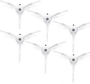 Side Brush Replacement Compatible with Roborock S6 S6 Pure S5 S5 Max S4 E4 E20 E25 E35 C10 S50 S51, Compatible with Mijia Robot Vacuums Accessories Kit,6-Pack