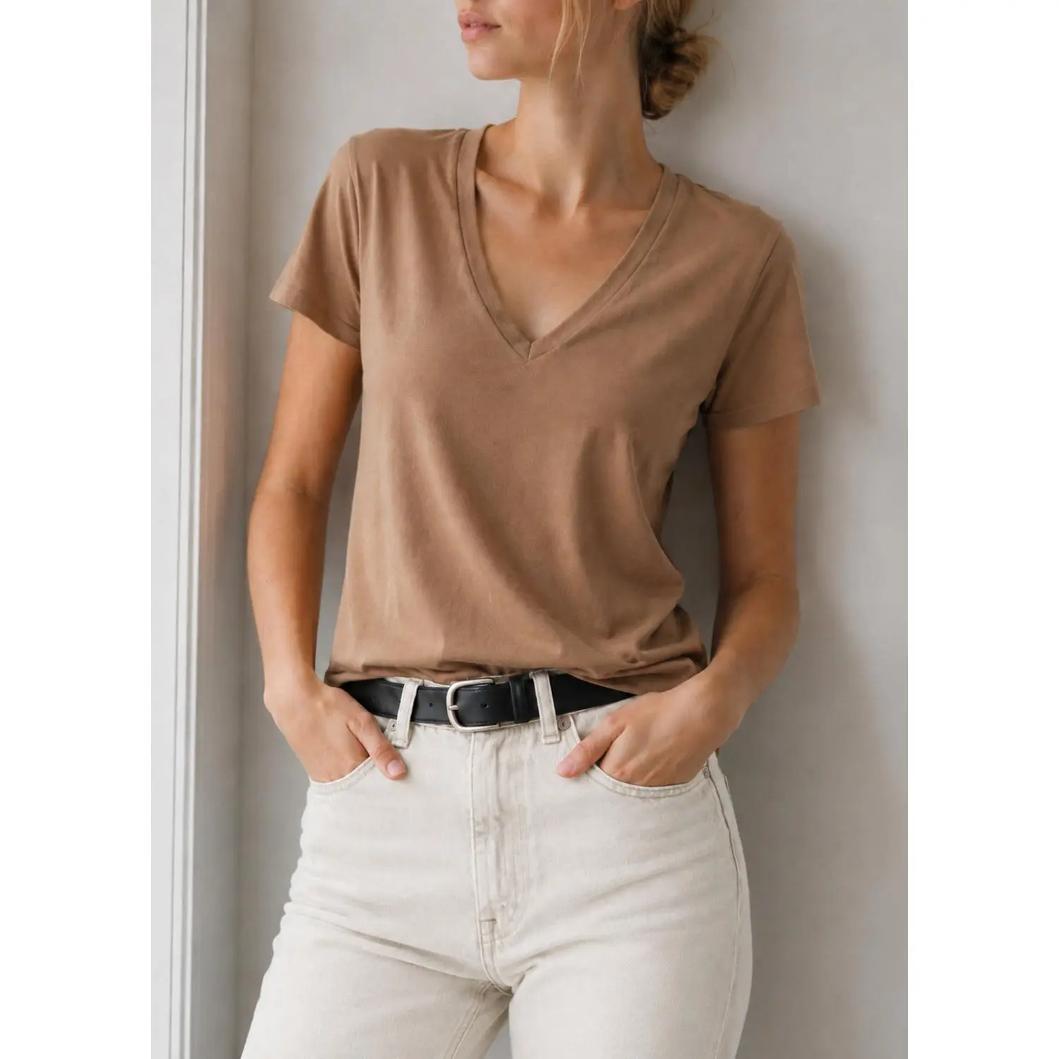 Supima Cotton V Neck Tee
