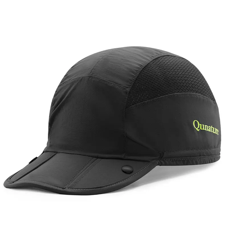 Qunature Unisex Ventilated Sports Cap - Foldable, Portable Compact Utility Sports & Outdoor Hat for Adult Casual Use, Athletic Training Accessory, Utility Sports & Outdoor Hats