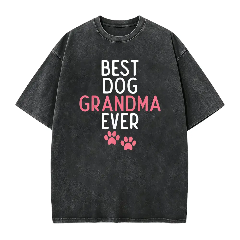 100% Cotton Best Dog Grandma Ever Puppy Dog Lover T-Shirt