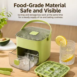 48-Grid Press-Release Ice Cube Storage Bucket