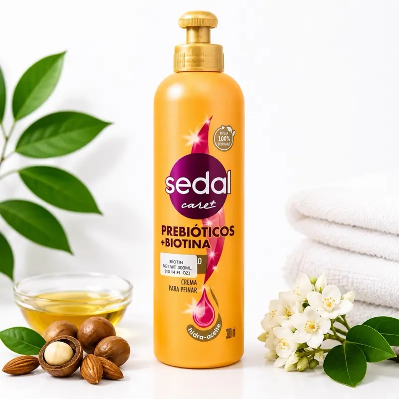 Sedal Care+ Prebiotics & Biotin Leave-In Hair Cream 300ml for Daily Moisture Strength & Smooth Hair Care All Types