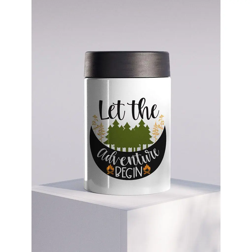 Adventure Awaits Stainless Steel Koozie