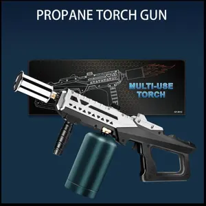 Powerful Propane Torch Gun, Cooking Torch With Adjustable Flame, 800,000BTU Flamethrower Blow Torch for BBQ, Campfire, Searing Steak, Camping (Propane Tank Not Included)