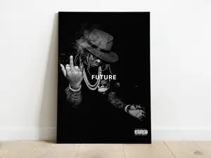 Minimalist Future Rapper Poster For Hip-Hop Fans Perfect Wall Art Decor for Boyfriend Ornaments Decoration