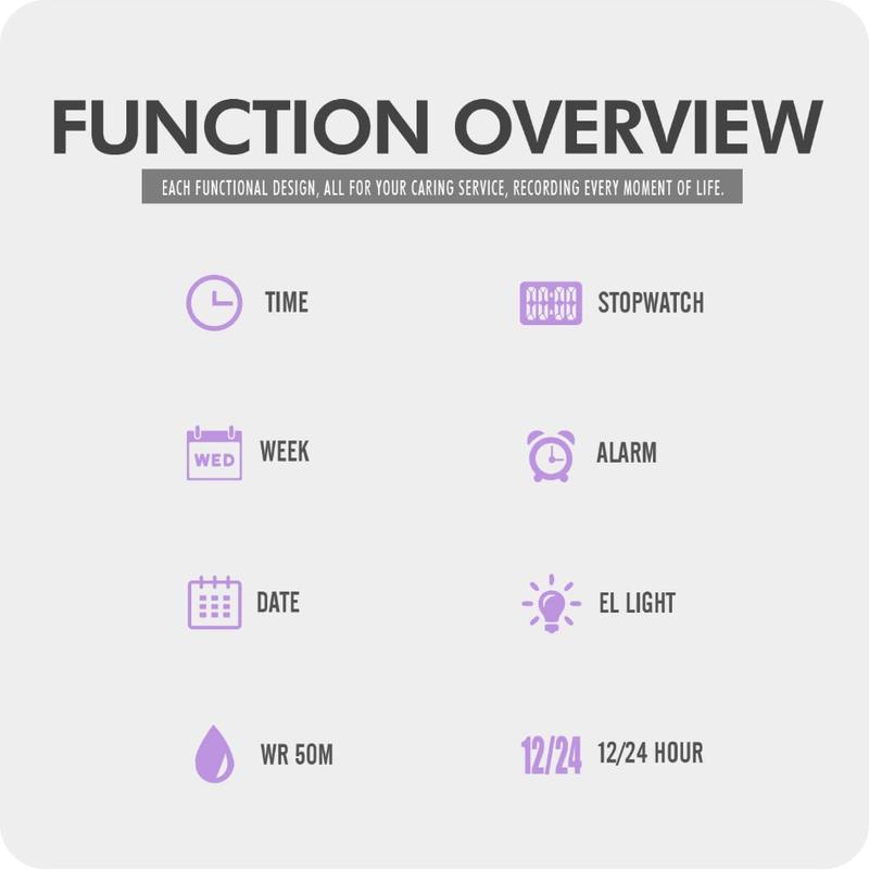 Gosasa Classic Unisex Digital Sports Watch - Multifunction LED Square Face Waterproof 50M Alarm Stopwatch Chronograph Calendar Dual Time Soft Resin Band Lightweight Comfortable for Men Women All Ages