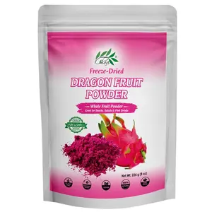 Chavi Sweet Freeze-Dried Pink Pitaya Dragon Fruit Powder - 8 Oz, For Smoothies & Baking, No Added Sugars/Preservatives, Non-GMO, Vegan, Gluten-Free, Ideal for Beverages, Beverage