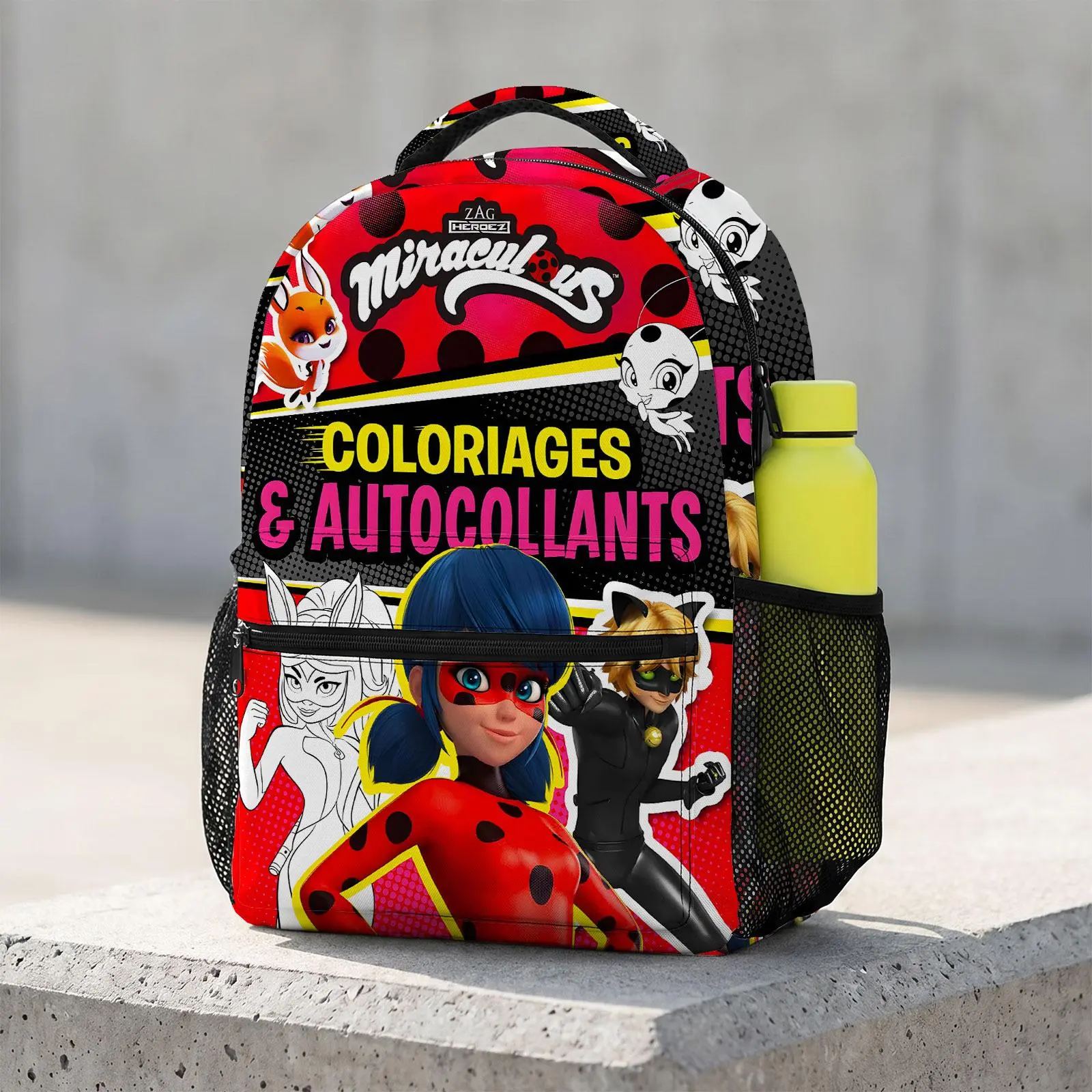 Miraculous-Ladybug Cute Cartoon School Backpack for Teen Girl | Aesthetic Print Bookbag for Kids & Students | Large Capacity Casual Daypack