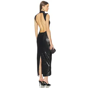 Michael Costello x REVOLVE Maeva Maxi Dress in Black