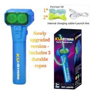 SKYQITIAN New upgraded version - includes 3 upgraded glow-in-the-dark ropes, a handheld rope launcher for adults and children to relieve stress, a novel toy with automatic, Fidget Relief Relaxation Stick Solution fart spray, funny prank gifts prankadults