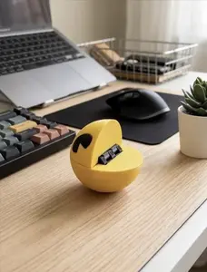 Pacman Fidget Toy - Satisfying Snap Chomp Desk Buddy or Keychain - Geeky Gamer Gift for Men & Women, Haptic Toy, Gamer Gift