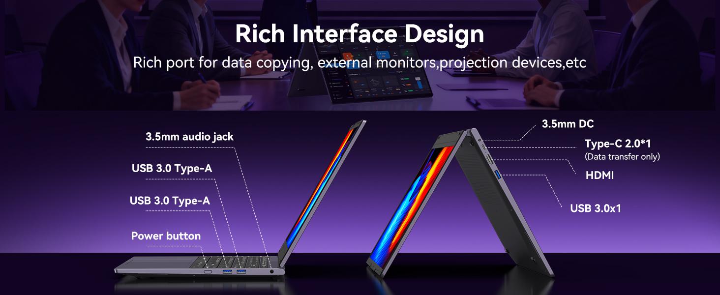 2-in-1 Tablet/Laptop,15.6" Laptop Computer with FHD 360 Flip Touchscreen, Dual-Core M3-8100Y up to 3.4GHz,8GB RAM 256GB SSD, Win 11,Deep Purple,for Student,Note-Taking, Entertainment