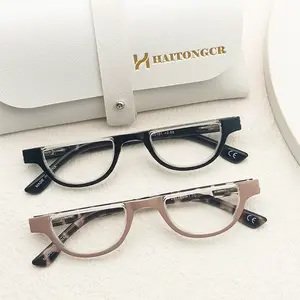 Trendy Half Frame Reading Glasses for Women & Men  Colorful Lightweight Presbyopic Glasses | Fashion Compact Readers for Daily Use