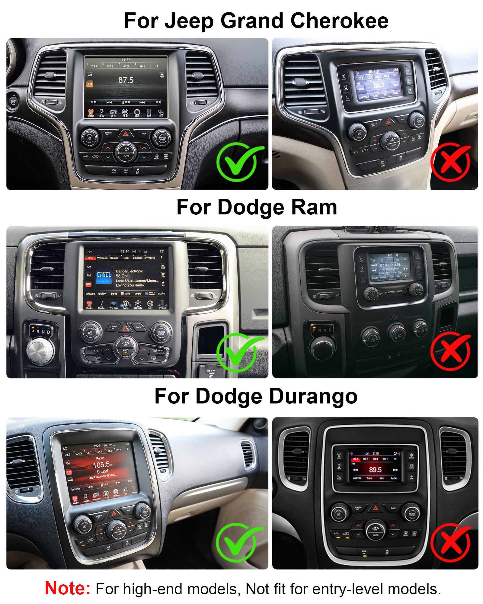 8.4 Inch Car Radio Compatible with Dodge Ram 1500/2500/3500 2013-2018/Dodge Charger 2011-2014/Jeep Grand Cherokee 2014-2022, Car Stereo with Wireless CarPlay/Android Auto (ONLY FIT 8.4in Screen)a