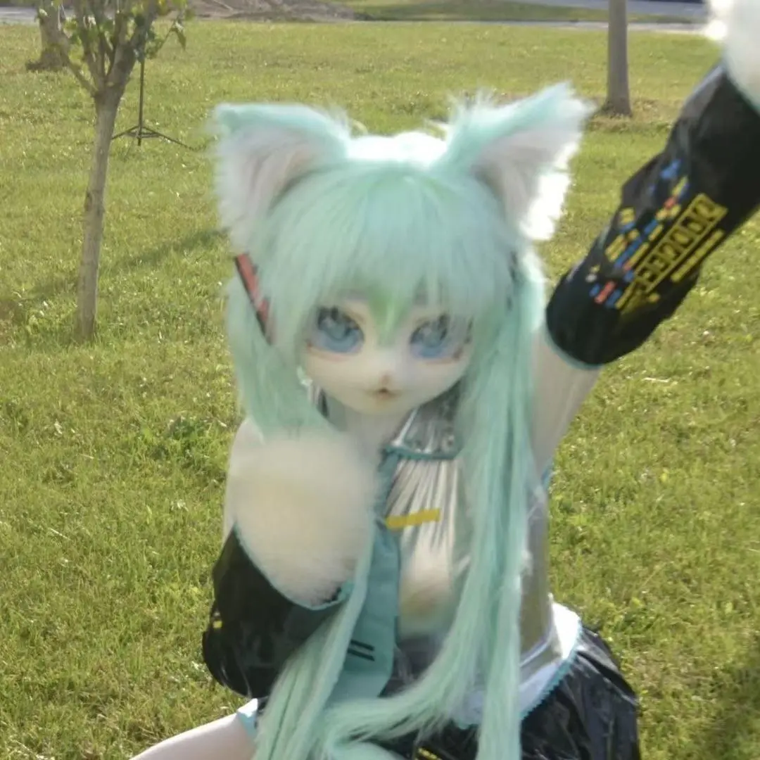 Furry Cosplay Mask Kigurumi Head Costume Cat Kig Head Mask Headset Party Animal Costume Performance Prop Kids Gift