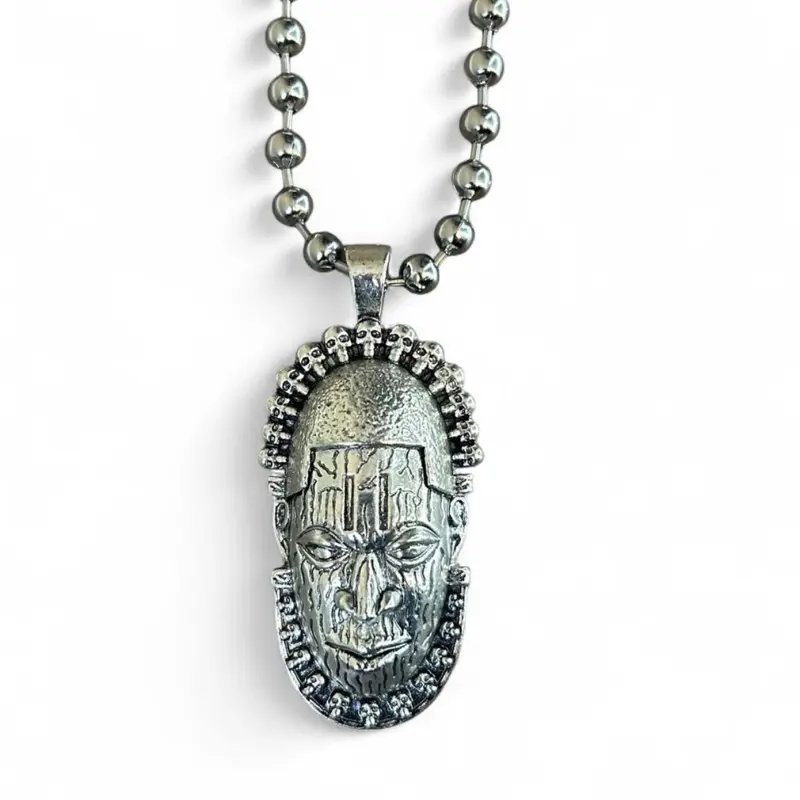 Vmess Character Ball Chain Pendant Necklace